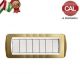 PLACCA 7P ORO OPACO METALLO serie LIVING LIGHT BTICINO 628/7B