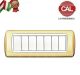 PLACCA 7P OTTONE LUCIDO serie LIVING LIGHT BTICINO
