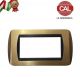 PLACCA 4P OTTONE SATINATO COMPATIBILE LIVING INTERNATIONAL 641/4