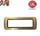 PLACCA 7P OTTONE SATINATO COMPATIBILE LIVING INTERNATIONAL 641/7