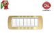 PLACCA 7P OTTONE SATINATO serie LIVING LIGHT BTICINO