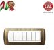 PLACCA 7P OTTONE BRONZO SATINATO OPACO serie LIVING LIGHT BTICINO