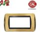 PLACCA 4P OTTONE LUCIDO+SATINATO COMPATIBILE LIVING INTERNATIONAL 645/4