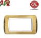 PLACCA 4P OTTONE LUCIDO+SATINATO serie LIVING LIGHT 645/4B
