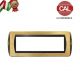 PLACCA 7P OTTONE LUCIDO+SATINATO COMPATIBILE  LIVING INTERNATIONAL 645/7