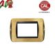 PLACCA 3P OTTONE LUCIDO+SATINATO COMPATIBILE LIVING INTERNATIONAL 645