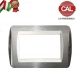 PLACCA 3P OTTONE CROMO LUCIDO+SATINATO serie LIVING LIGHT 646B