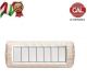 PLACCA 7P LEGNO ROVERE SBIANCATO COMPATIBILE LIVING LIGHT BTICINO