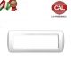 PLACCA 7P BIANCO METALLO COMPATIBILE LIVING INTERNATIONAL 680/4