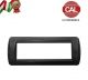 PLACCA 7P NERO METALLO COMPATIBILE LIVING INTERNATIONAL 681/7