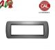 PLACCA 7P GRIGIO ARDESIA METALLO COMPATIBILE LIVING INTERNATIONAL 683/7