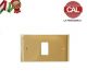 PLACCA 1P OTTONE LUCIDO CON BORDI serie MAGIC 7001