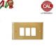 PLACCA 3P OTTONE LUCIDO CON BORDI COMPATIBILE MAGIC 7003