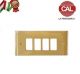 PLACCA 4P OTTONE LUCIDO CON BORDI COMPATIBILE MAGIC 7004