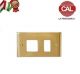 PLACCA SCHUKO+1P OTTONE LUCIDO CON BORDI serie MAGIC 7008