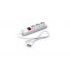 MULTIPRESA 3 USCITE SCHUKO+BIVALENTE CON INTERRUTTORE.