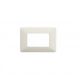 PLACCA 3 POSTI COMPATIBILE BTICINO MATIX BIANCO AM4803