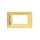 PLACCA 3 POSTI COMPATIBILE BTICINO MATIX ORO LUCIDO AM4803