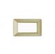 PLACCA 4 POSTI COMPATIBILE BTICINO MATIX ORO SATINATO AM4804