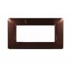 PLACCA 6 POSTI COMPATIBILE BTICINO MATIX BRONZO