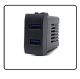 CARICATORE PRESA USB BTICINO LIVING INTERNATIONAL COMPATIBILE L4285C2 NERO 2Ah.