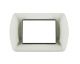 art PLACCA 3P ARGENTO METALLO COMPATIBILE LIVING BTICINO