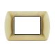 art PLACCA 3P ORO SPAZZOLATO METALLO COMPATIBILE LIVING BTICINO