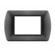 art PLACCA 3P ANTRACITE METALLO COMPATIBILE LIVING BTICINO