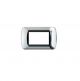 PLACCA 3 POSTI METALLO COMPATIBILE BTICINO LIVING CROMO