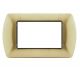 art PLACCA 4P ORO SPAZZOLATO METALLO COMPATIBILE LIVING BTICINO