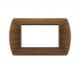 art PLACCA 4P CILIEGIO METALLO COMPATIBILE LIVING BTICINO