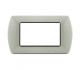 art PLACCA 4P GRIGIO METALLO COMPATIBILE LIVING BTICINO