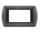 art PLACCA 4P ANTRACITE METALLO COMPATIBILE LIVING BTICINO