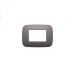 PLACCA 4 POSTI METALLO COMPATIBILE BTICINO LIVING GRIGIO SCURO