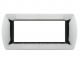 art PLACCA 7P CROMO METALLO COMPATIBILE LIVING BTICINO