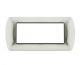 art PLACCA 7P ARGENTO METALLO COMPATIBILE LIVING BTICINO