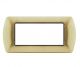 art PLACCA 7P ORO SPAZZOLATO METALLO COMPATIBILE LIVING BTICINO