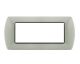 art PLACCA 7P GRIGIO METALLO COMPATIBILE LIVING BTICINO