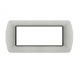 art PLACCA 7P PLATINO METALLO COMPATIBILE LIVING BTICINO
