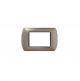 PLACCA 7 POSTI METALLO COMPATIBILE BTICINO LIVING GRIGIO CHIARO