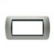 PLACCA 7 POSTI METALLO COMPATIBILE BTICINO LIVING CHAMPAGNE