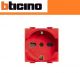 PRESA SCHUKO BIPASSO 10/16A BTICINO MATIX A5440/16R ROSSO