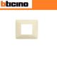 PLACCA 2 POSTI BTICINO MATIX COLORE AVORIO AM4802BAV