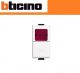 PULSANTE + PORTALAMPADA DIFFUSORE ROSSO BTICINO MATIX AM5057R