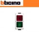 PORTALAMPADA CON DIFFUSORE ROSSO E VERDE BTICINO MATIX AM5064V