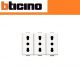 PRESA TRIPLEX BIPASSO 2P+T 16A  BTICINO MATIX AM5180/3 BIANCO