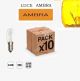 10 PEZZI LAMPADINA LED E14 14V  LUCE AMBRA AC/DC LUMINARIE LAMPADA 2300K