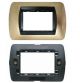 PLACCA 3P CHAMPAGNE AUTOPORTANTE COMP.BTICINO LIVING LIGHT/INTERNATIONAL