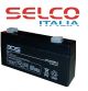 BATTERIA  AL PIOMBO SELCO 6V 1,3 AH RICARICABILE PER ALLARME SIRENA LAMPADE