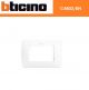 PLACCA 3 FORI BTICINO SERIE LUNA C4803/BN COLORE BIANCO.